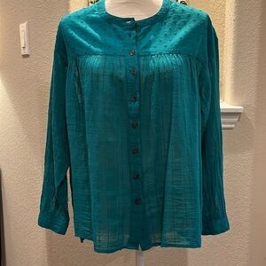 Pilcro and the Letterpress Anthropologie Button Down Blouse Size XS